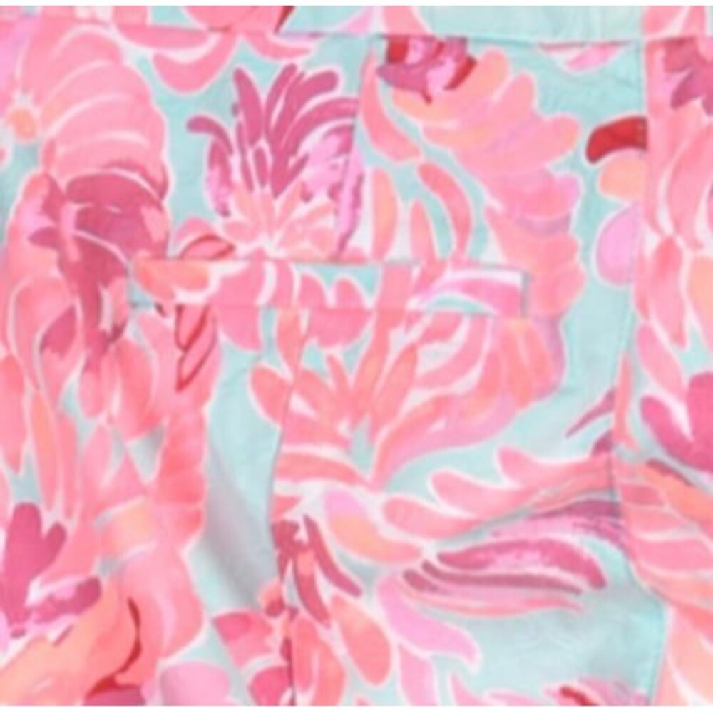 Lilly Pulitzer Poolside Blue LOVE BIRDS KELLY PANTS Skinny Ankle Stretch Size 2 - Picture 3 of 3